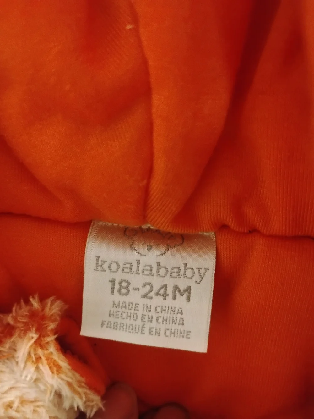 Koala Baby Fox Hooded Fleece One Piece Coverall 18-24M Orange